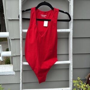 RED American Apparel Thong Onesie Jumper Leotar
